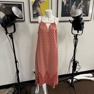 La Boheme Talula Silk Dress in Clay Tapestry Hill Print NWT